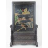 A superb quality 19th century Chinese hardwood table screen.