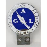 Glamorgan Flying Club - A rare pre- or early post-war members' car badge c1940s;