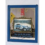 Rolls Royce; a vintage advertising mirror 'You can be the proud owner of our latest model',