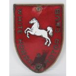 White Horse Motor Club - An early post-war Motor Club badge c1947;