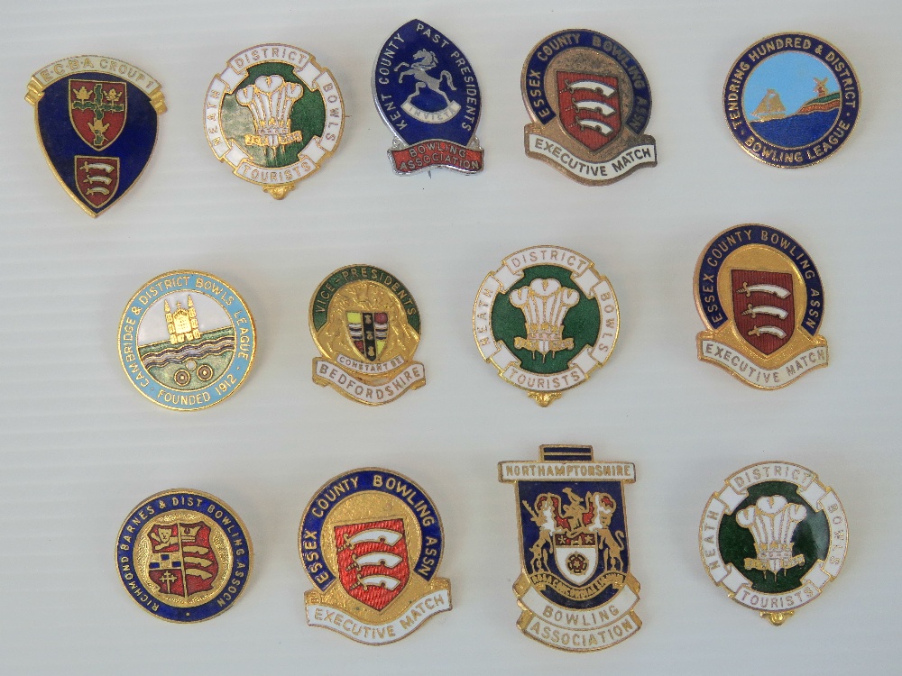 Bowling Association badges; Essex County