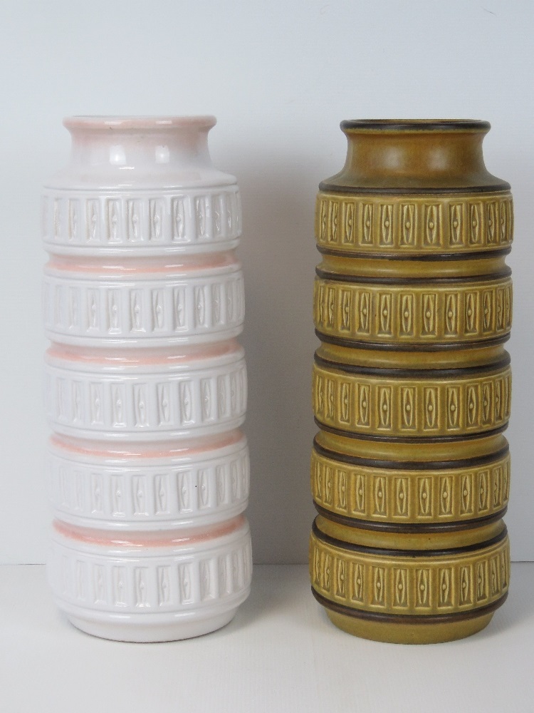 Two large West German pottery vases, eac