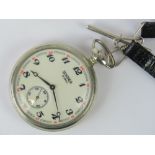 A Sekonda 15 Jewel silver plated pocket