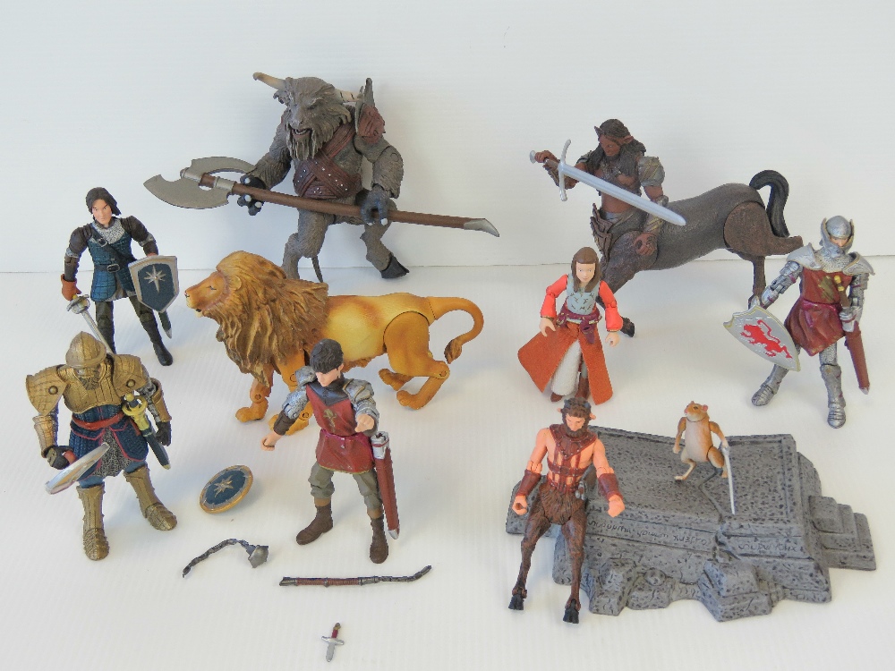 A quantity of Chronicles of Narnia figur