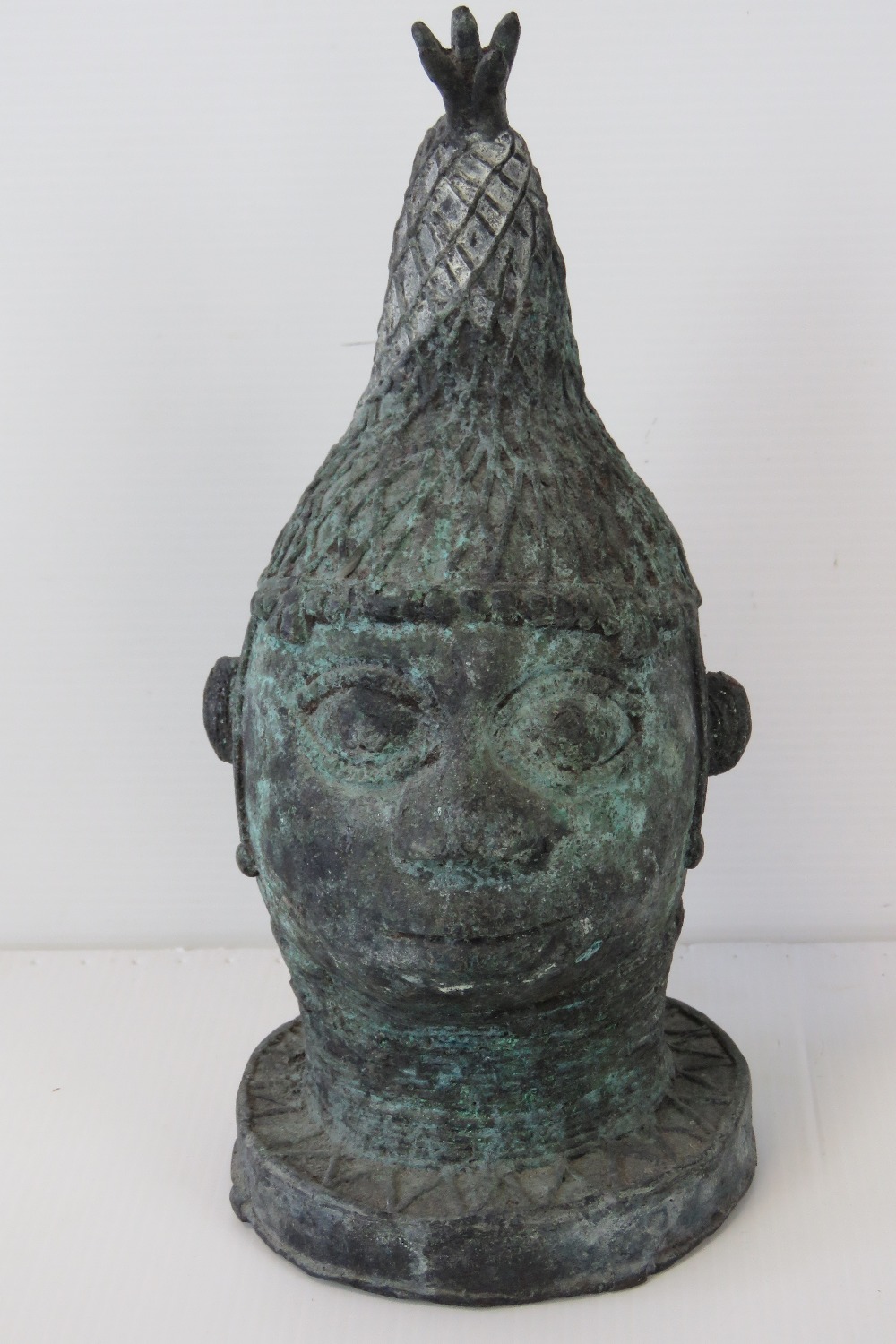 An ethnic shrunken head figurine in the