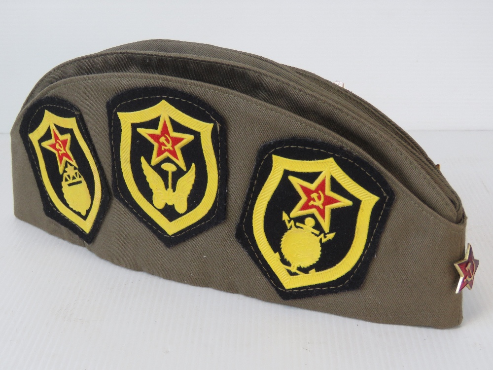 A WWII Russian Military side cap with qu - Image 2 of 3