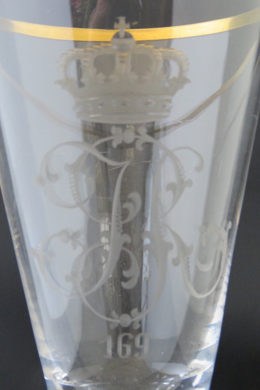 A large Imperial German conical glass wi - Image 2 of 3