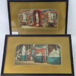 A pair of mid 19th century coloured prints each entitled 'Gems of the Great Exhibition 1852' within