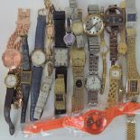 A quantity of assorted mens and ladies wristwatches.