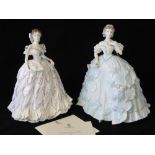 A Royal Worcester figure of 'The First Quadrille' 21cm high; and another of 'The Last Waltz',