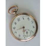 A silver Phenix pocket watch, top winding, German silver hallmarks to case,