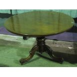 A 19th century mahogany centre table rai