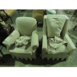 Two post-war lounge chairs each with loo