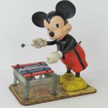 A vintage wind-up clockwork Mickey Mouse