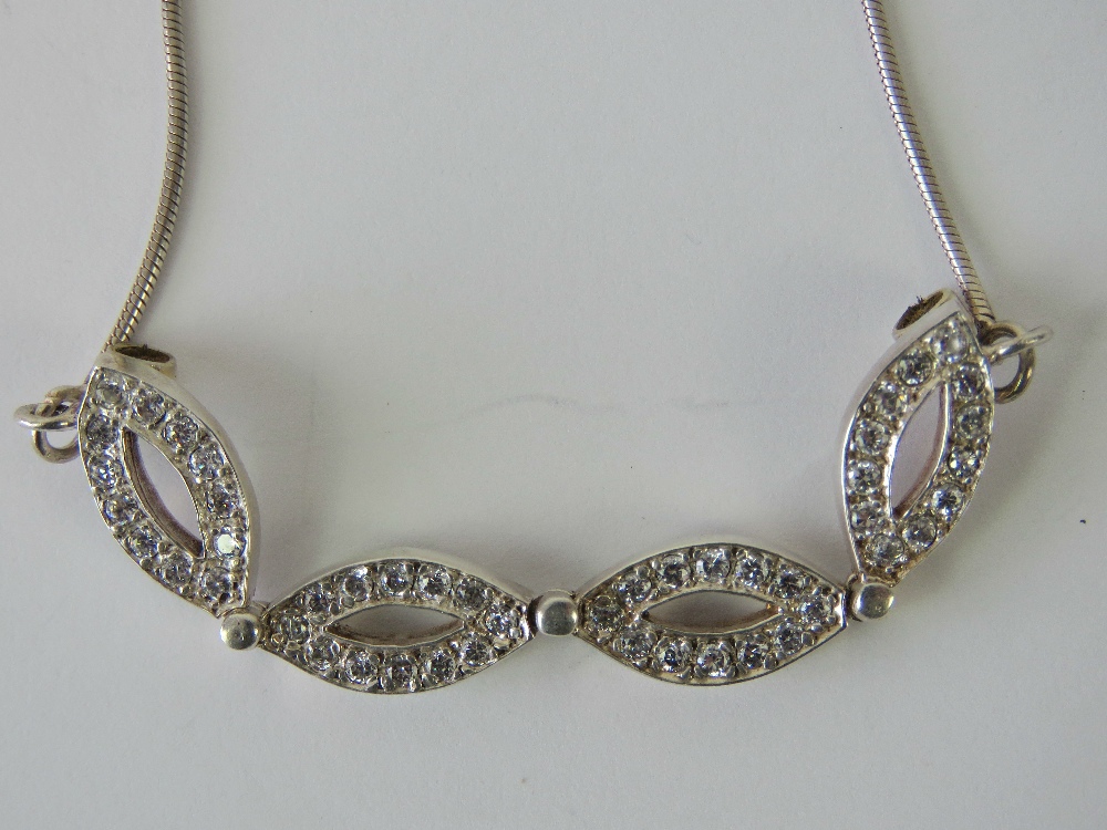 An unusual metamorphic silver necklace, - Image 2 of 2
