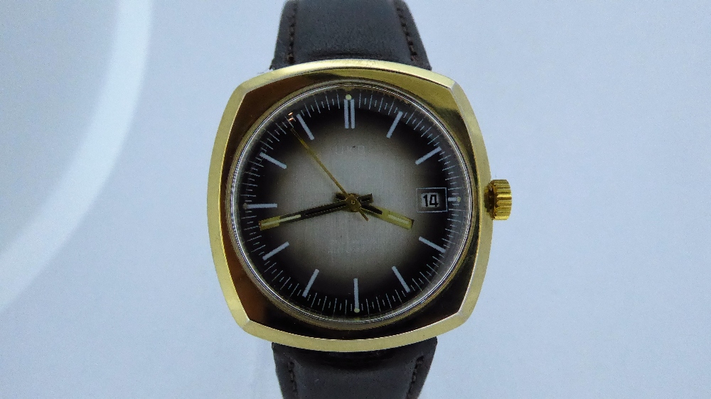 A Rare "U.K.B. Durowe" 1970s German made gold plated watch, having Duromat cal.