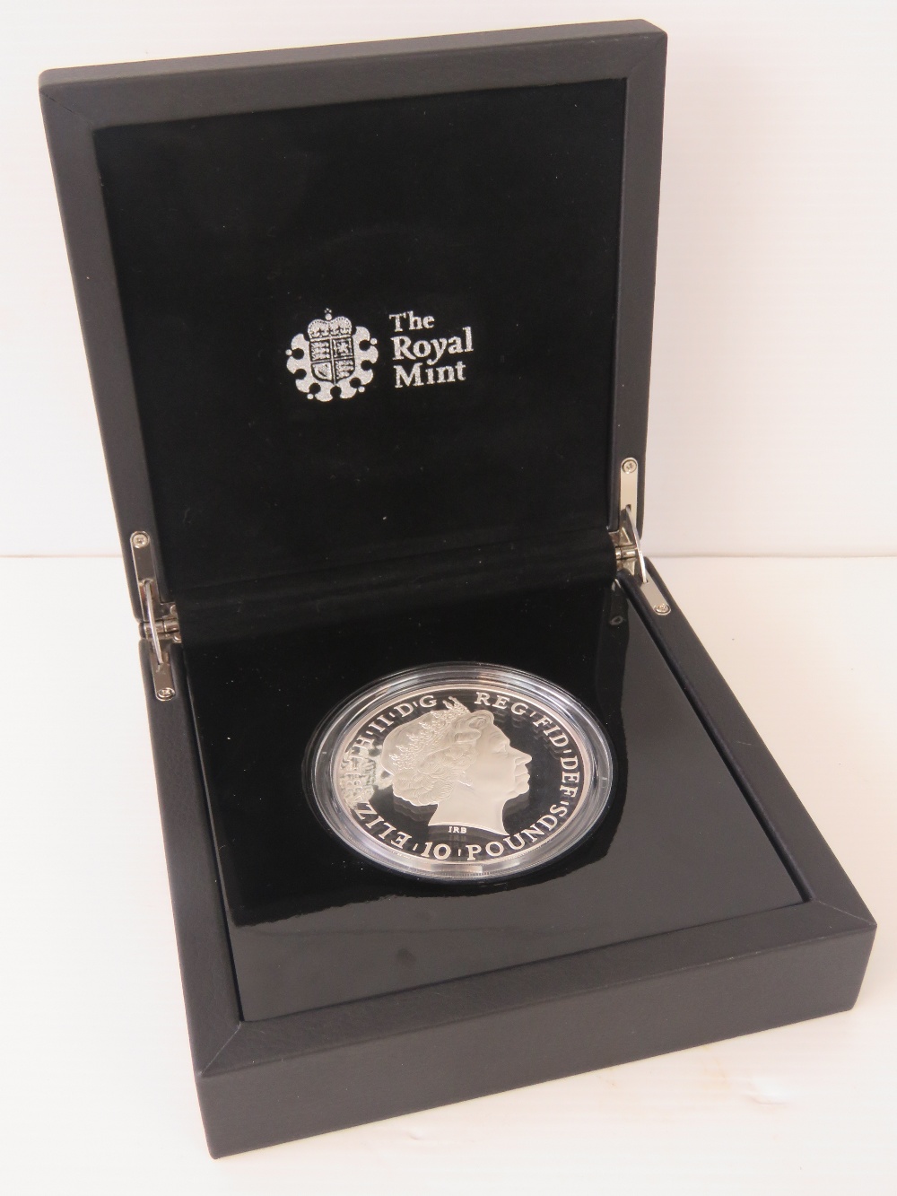 A 2013 fine silver proof £10 coin, 5ozt,