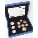 A 2012 proof 'Diamond Jubilee' ten coin set comprising; a 925 silver £5 coin,