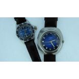 A Rotary stainless steel automatic gents watch with blue dial,