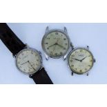 A Paul Buhre vintage mechanical watch, together with two other similar.