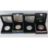 Four 925 silver proof £5 coins being; 60th Anniversary of The Queens Coronation',