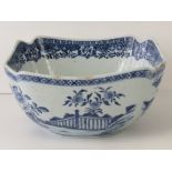 A deep square shaped Oriental export Ironstone bowl c19th century, 24.5 x 25.5cm.