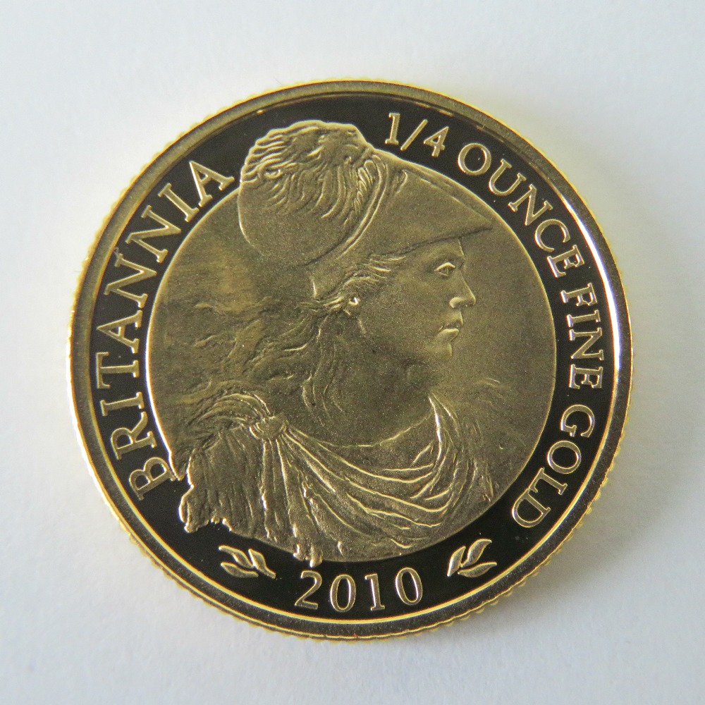 A 22ct gold proof 2010 Quarter Ounce £25 coin, 8. - Image 3 of 3