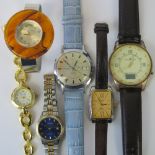 Six assorted wristwatches including; Lorus, Sekonda, etc.