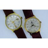 A Bulova gold plated gents automatic watch,