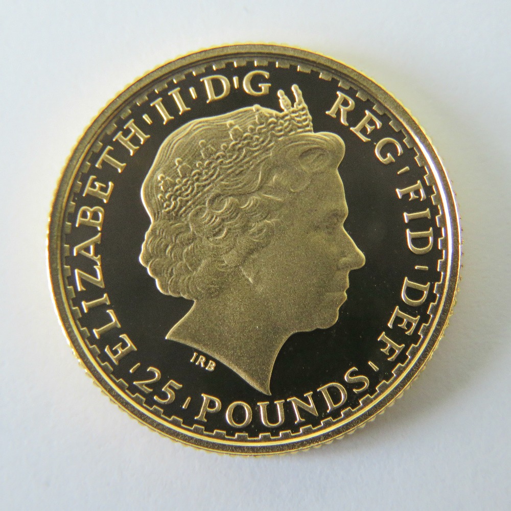 A 22ct gold proof 2010 Quarter Ounce £25 coin, 8. - Image 2 of 3