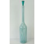 A tall contemporary Venetian art glass bottle and stopper, 48cm hgih.