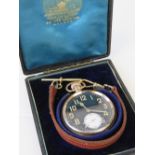 A Rolex WWI period military style pocket watch, in Denison gold plated case,