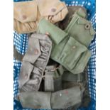 Twelve WWII 37 pattern pouches.