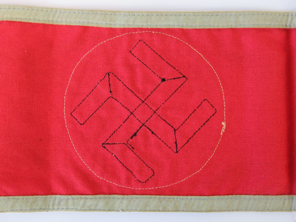 A WWII German arm band of early multi-piece construction. - Image 2 of 2