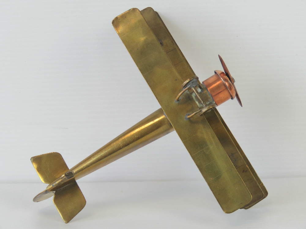 WWI RFC Trench-Art - Sopwith Triplane; - Image 4 of 5