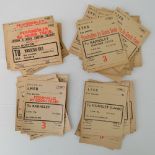 Thirty-five WWII LNER railway wagon labels, all from Boston to surrounding areas.