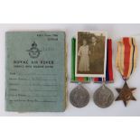 A WWII Defence Medal and Africa Star, unengraved with original ribbons,