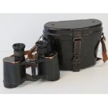 A pair of Carl Zeiss WWII German army binoculars in case, 6x 30, marked Jena 2003309 H/6400,