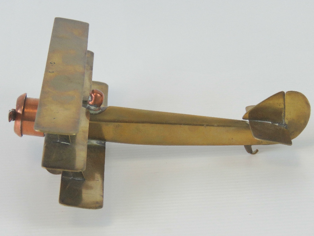 WWI RFC Trench-Art - Sopwith Triplane; - Image 3 of 5