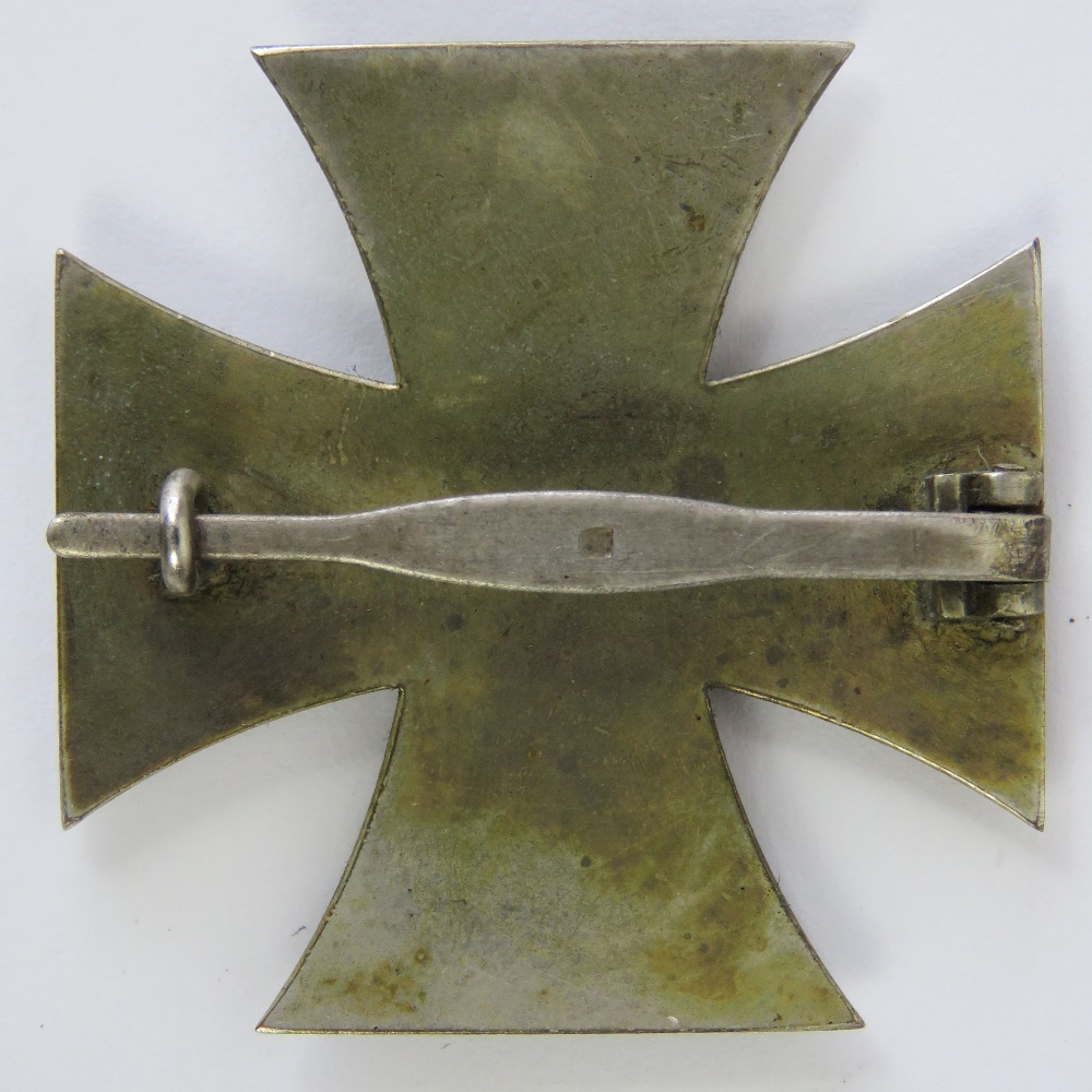 A WWII German 1st Class Iron Cross 1939 badge, pin marked '20'. - Image 2 of 3