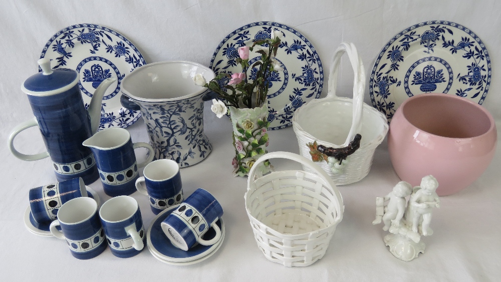 A quantity of ceramics including a conte