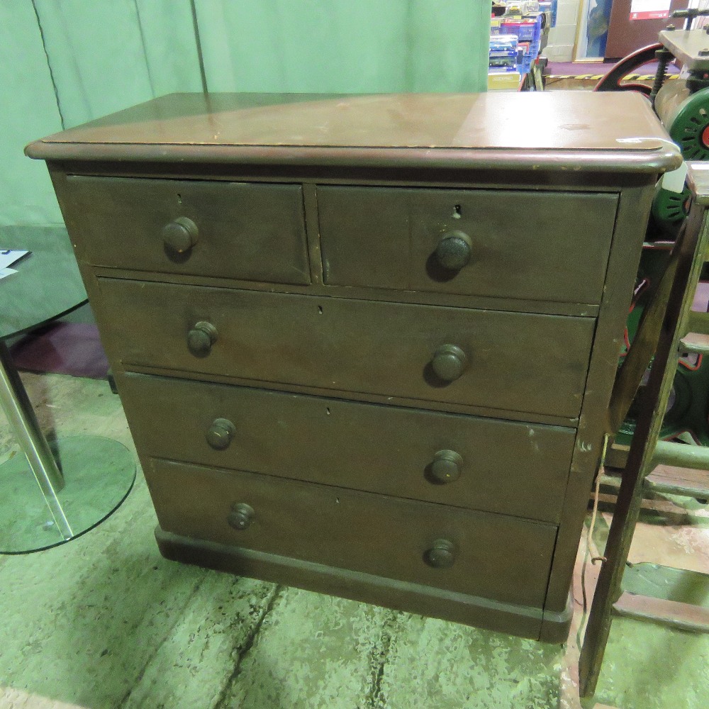 A good Victorian chest of two short over