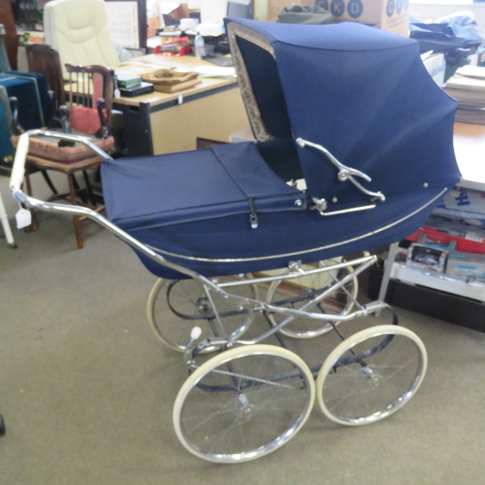 A c1970s coach built four wheeled pram i