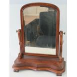 A Victorian mahogany framed toilet mirro