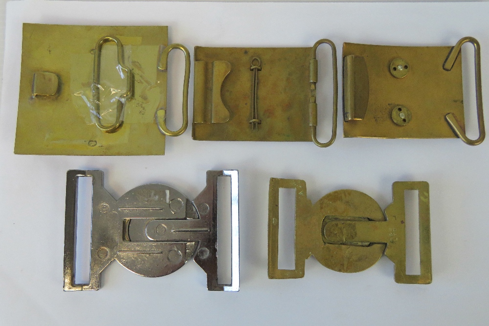 Five military and police buckles; Scots - Image 2 of 2