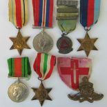 A WWII British five medal group; War, De