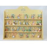 A Border FIne Arts World of Beatrix Potter twenty-six letter alphabet featuring various characters