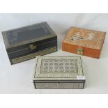 Three assorted contemporary jewellery caskets,