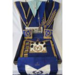 Masonic Regalia; a fitted case containing a quantity of fine quality Kenning and Sons Masonic