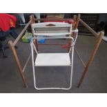 An unusual tripod collapsible space saving clothes airer as made by Servis c1970s.